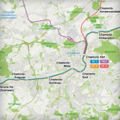 Linienplan Mitteldeutschland